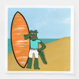 Surfer Birthday Serviette