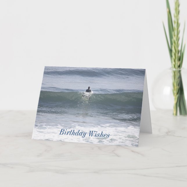 Surfer Birthday wünschcard Karte (Vorderseite)