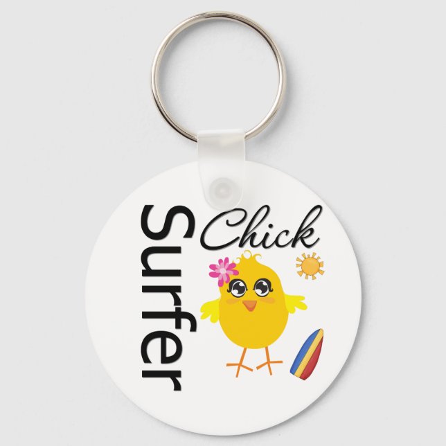 Surfer Chick Schlüsselanhänger (Vorderseite)