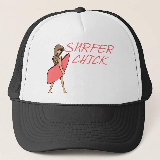 Surfer Chick Truckerkappe (Vorderseite)