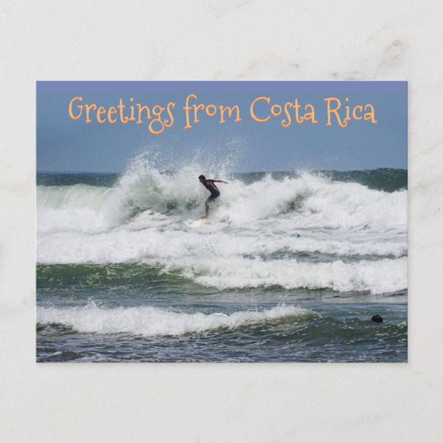 Surfer Costa Rica (anpassbar) Postkarte (Vorderseite)