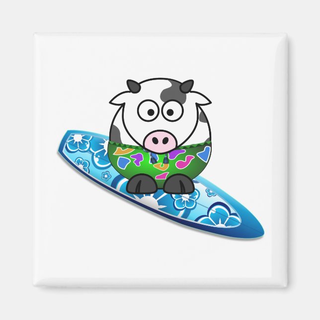 Surfer Cow Magnet (Vorne)