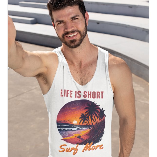 Surfer - Das Leben ist kurz, Surfen Mehr T-Shirt (Von Creator hochgeladen)