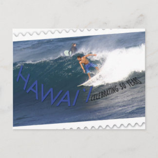 Surfer de carte postale d'anniversaire de