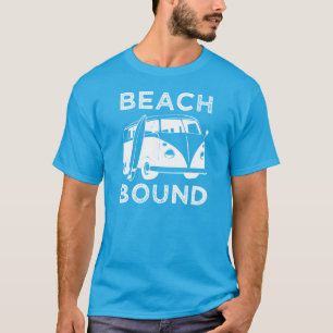 Surfer der Strand-verklemmten lustigen Männer das T-Shirt