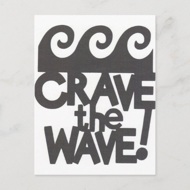 Surfer-Design Postkarte (Vorderseite)