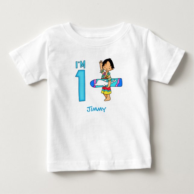 Surfer Dude 1er anniversaire Baby T-shirt (Devant)