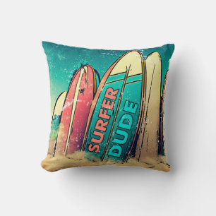Surfer Dude Surfboards Wurfkissen Kissen