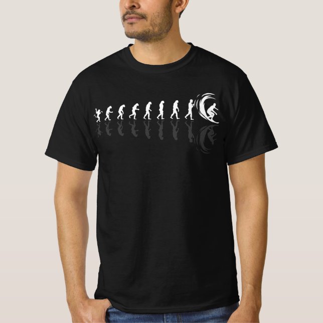 Surfer-Evolution - Surfen T-Shirt (Vorderseite)