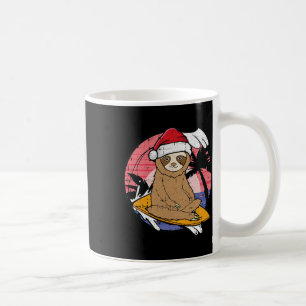 Surfer Faultier Weihnachten im Juli Strand Sommerf Kaffeetasse