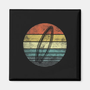 Surfer-Geschenke Retro-Sonnenuntergang-Surfboard-S Magnet