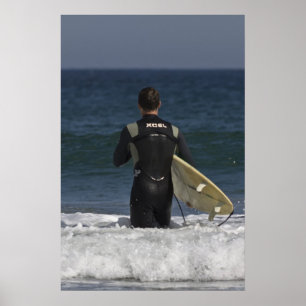 Surfer Gewartet für die Wave Fine Art Print Poster