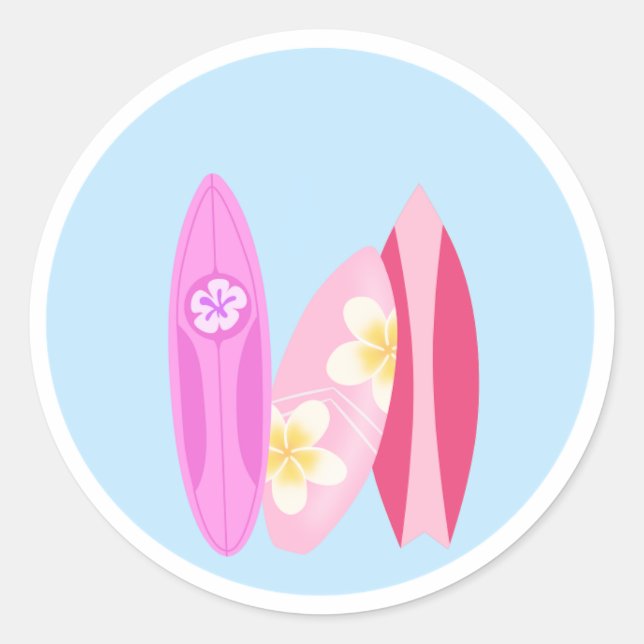 Surfer Girl Aufkleber (Vorderseite)
