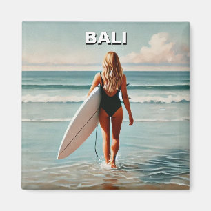 Surfer Girl Bali Indoni Magnet