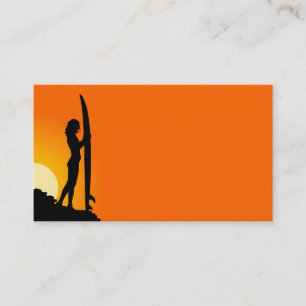 Surfer Girl Business Card Visitenkarte
