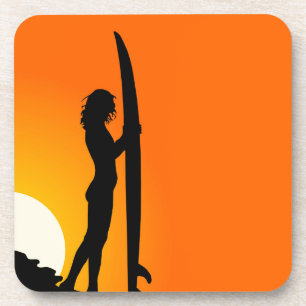 Surfer Girl Cork Untersetzer