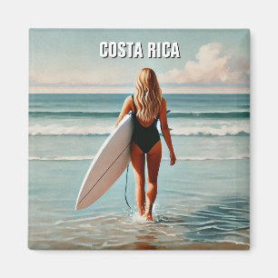 Surfer Girl Costa Rica Magnet