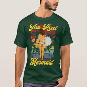 Surfer Girl Funny Real Meerjungfrau Surfgeschenk F T-Shirt