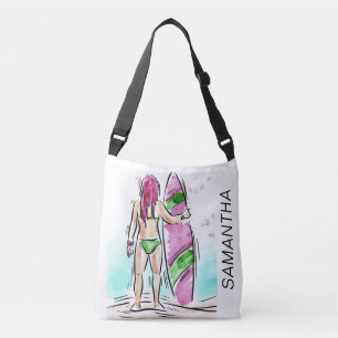Surfer Girl Individuelle Name Taschen