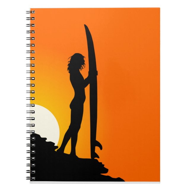 Surfer Girl Notebook Notizblock (Vorderseite)