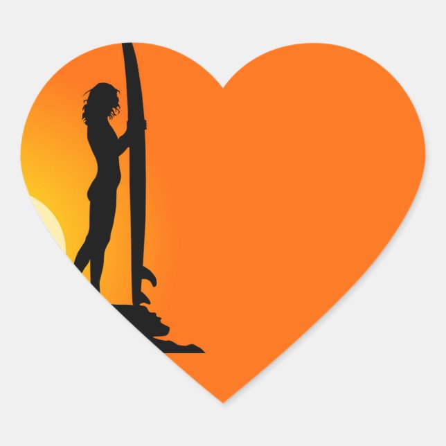 Surfer Girl Sticker (Vorderseite)