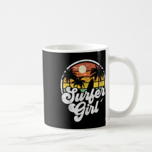 Surfer Girl Strand Retro 70er Sommer Surfen Urlaub Kaffeetasse