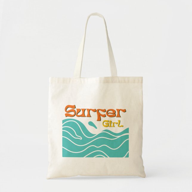 Surfer Girl Surfgeschenke Frauen Tragetasche (Vorne)