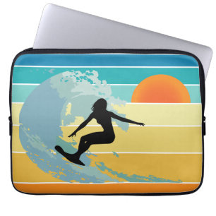 Surfer Girl Vintag Sunset Laptopschutzhülle