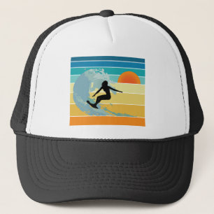 Surfer Girl Vintag Sunset Truckerkappe