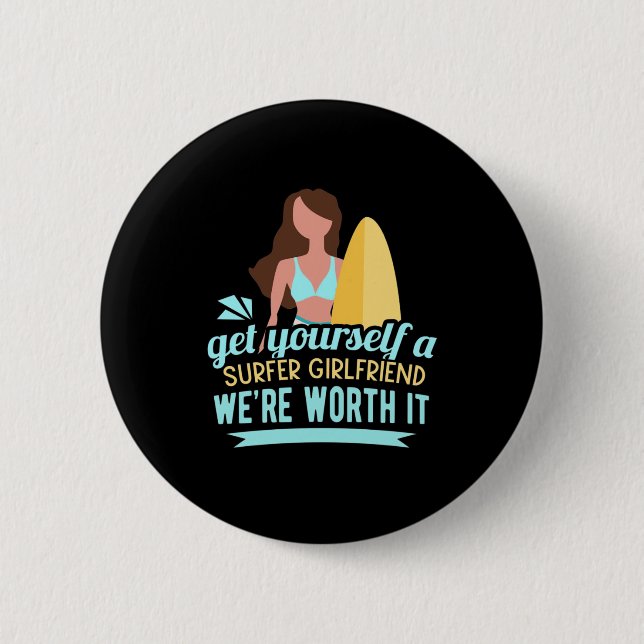 Surfer Girlfriend Button (Vorderseite)
