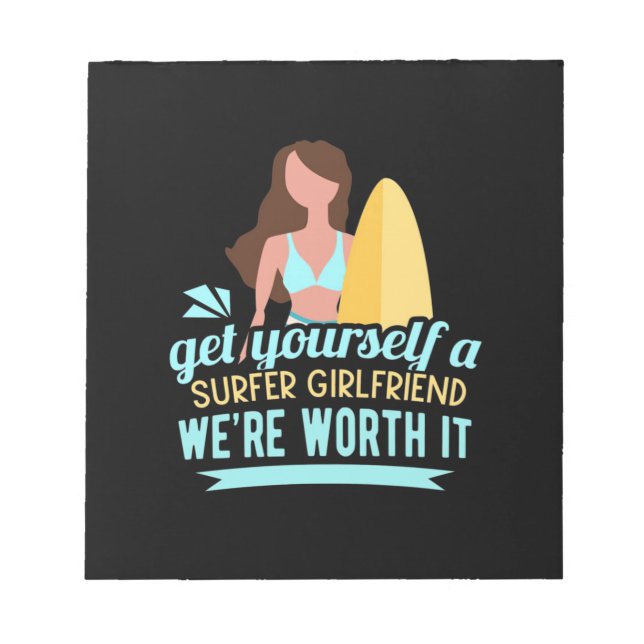 Surfer Girlfriend Notizblock (Vorderseite)