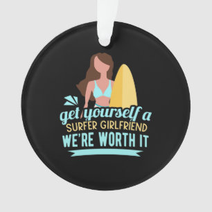 Surfer Girlfriend Ornament