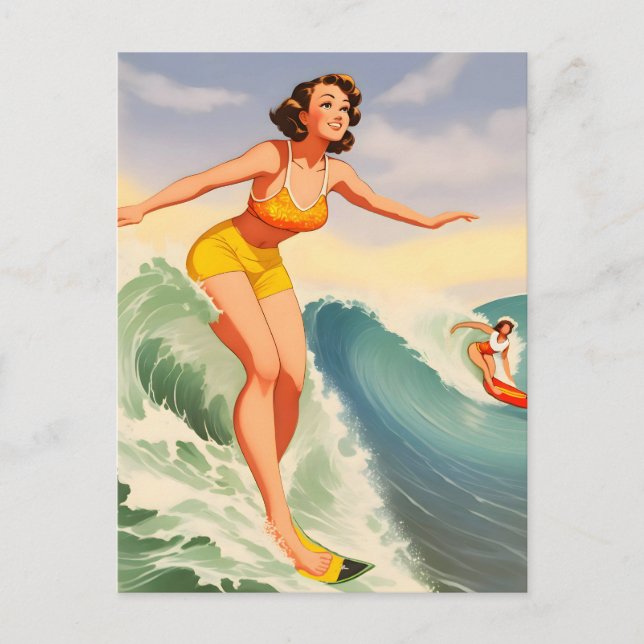 Surfer Girls Postkarte (Vorderseite)