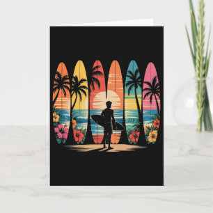 Surfer Hawaii Welle Surfen Liebhaber Strand Surfer Karte