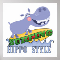Surfer Hippopotamus