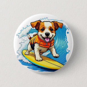 Surfer-Hund Button