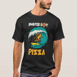Surfer Junge für wen Liebe surfen und Pizzas Sum e T-Shirt