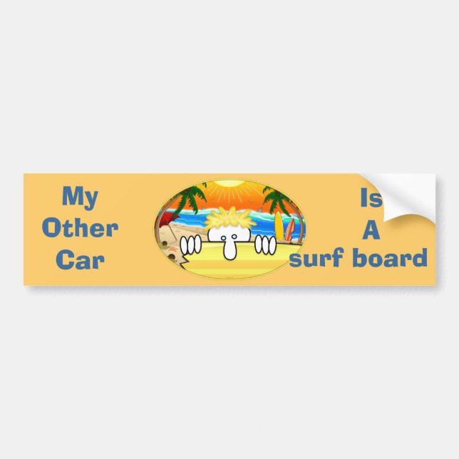 Surfer Kilroy Autoaufkleber (Vorne)