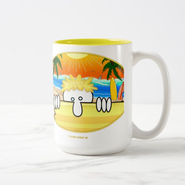 Surfer Kilroy Tasse (Rechts)