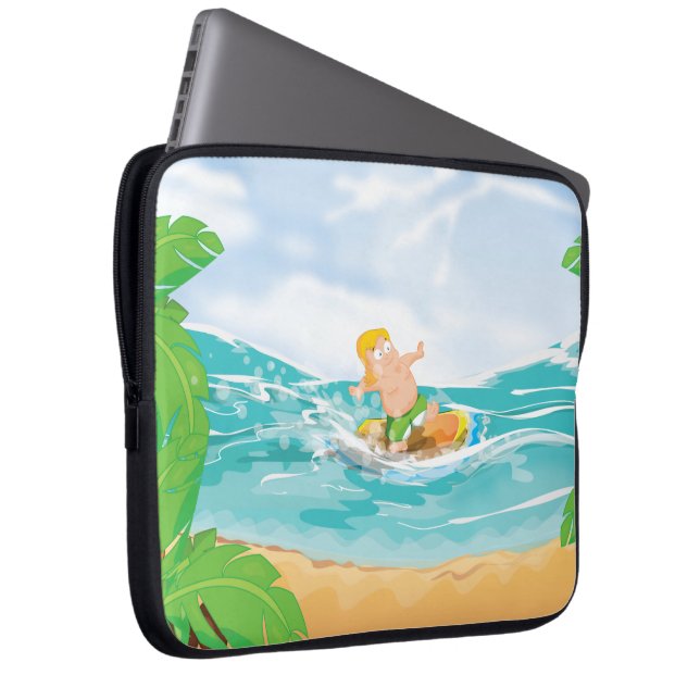 Surfer Laptopschutzhülle (Vorne Rechts)