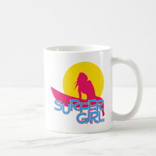 Surfer-Mädchen Kaffeetasse