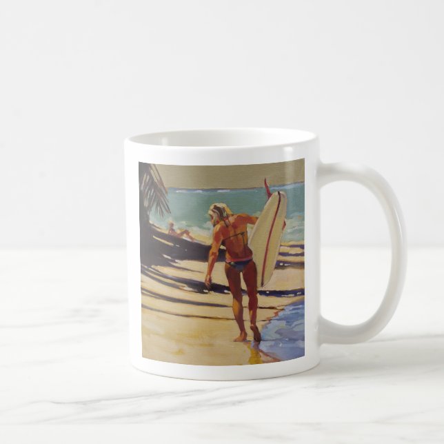 Surfer-Mädchen Kaffeetasse (Rechts)