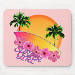 Surfer-Mädchen Mousepad