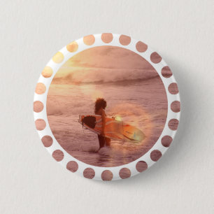 Surfer-Mädchen-runder Knopf Button