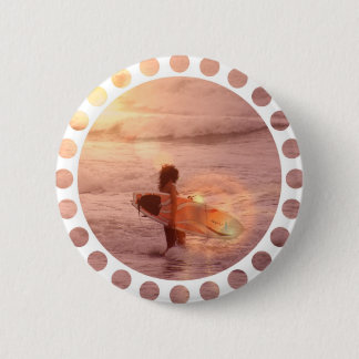 Surfer-Mädchen-runder Knopf Button