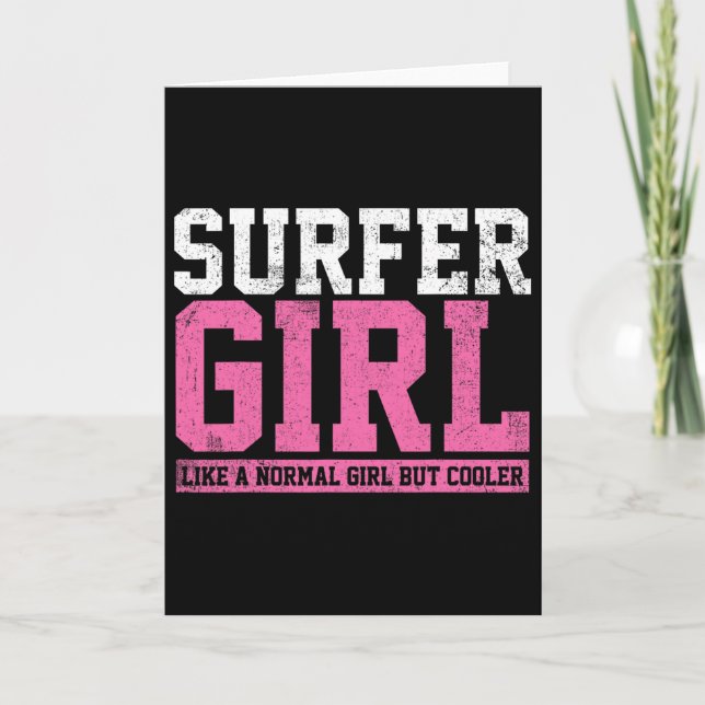 Surfer-Mädchen-Surf-Geschenk Karte (Vorderseite)