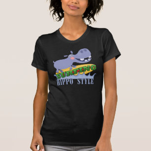 Surfer Nilpferd T-Shirt