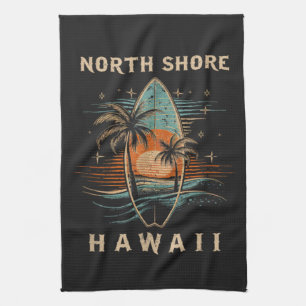 Surfer North Shore Hawaii Geschirrtuch