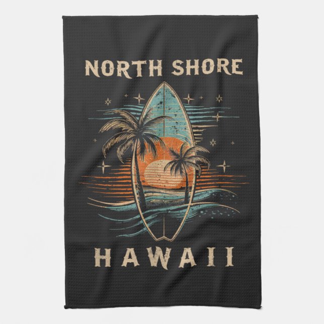 Surfer North Shore Hawaii  Geschirrtuch (Vertikal)