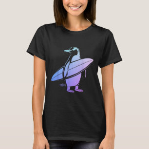 Surfer Pinguin Surfbrett Surfen Lustig Niedlich Su T-Shirt